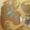袋帯 六通柄 良品 一般用 正絹 幾何学柄・抽象柄 金糸 帯 黄・黄土色_画像4