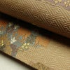 袋帯 六通柄 良品 一般用 正絹 幾何学柄・抽象柄 金糸 帯 黄・黄土色_画像7
