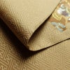 袋帯 六通柄 良品 一般用 正絹 幾何学柄・抽象柄 金糸 帯 黄・黄土色_画像10