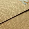 袋帯 六通柄 良品 一般用 正絹 幾何学柄・抽象柄 金糸 帯 黄・黄土色_画像12