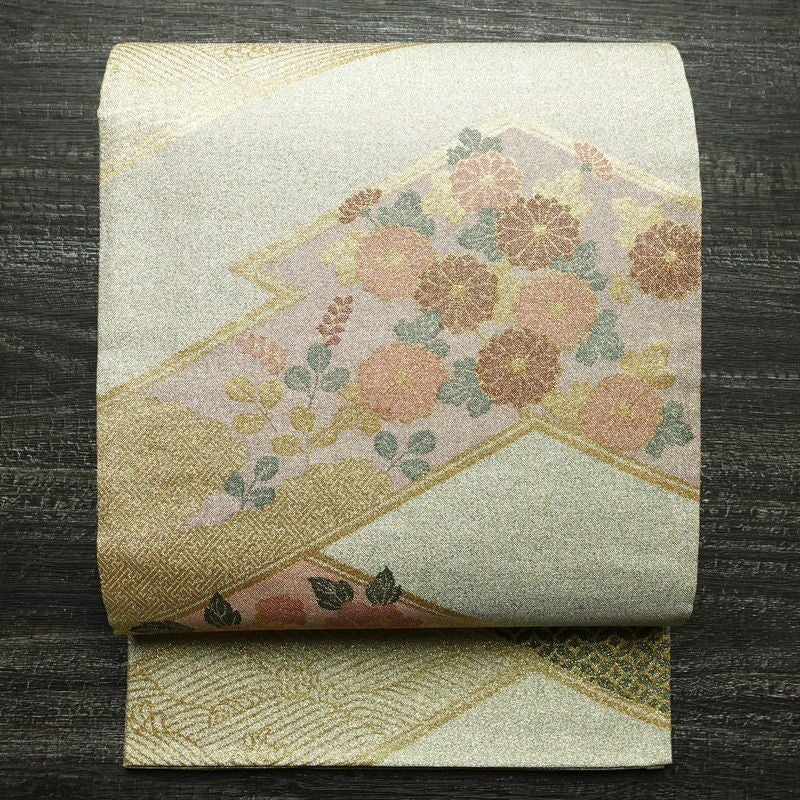 袋帯 六通柄 美品 フォーマル用 正絹 古典柄 金糸 銀糸 帯 金・銀_画像1