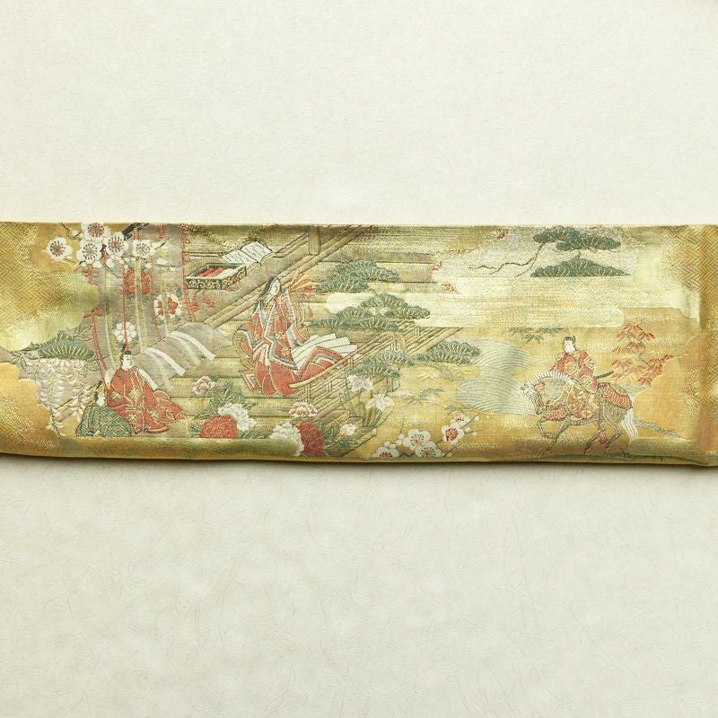 袋帯 太鼓柄 フォーマル用 正絹 人物・動物柄 箔 帯 金・銀_画像14