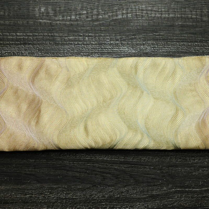 袋帯 六通柄 良品 フォーマル用 正絹 流水・波柄 金糸 帯 金・銀_画像13