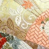 袋帯 六通柄 良品 フォーマル用 正絹 古典柄 箔 刺繍 金糸 帯 扇子 鶴 菊 多色使い_画像6