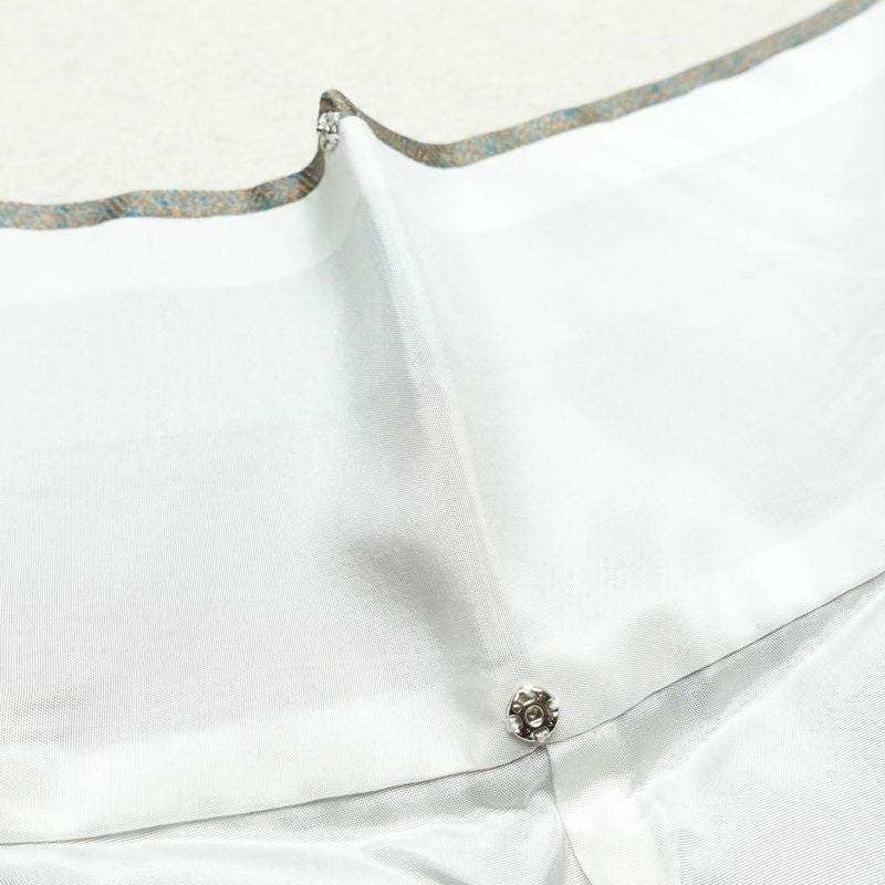 付け下げ 美品 綸子 正絹 その他の柄 袷仕立て 身丈159.5cm 裄丈65cm 一部しつけ糸付き 共八掛 フォーマル 着物 緑・うぐいす色_画像19