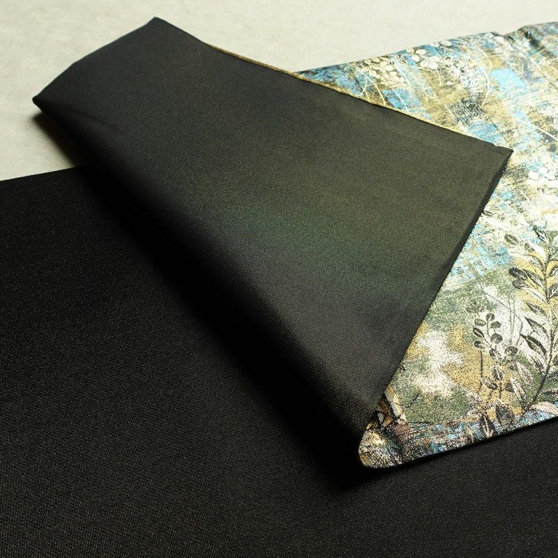 袋帯 六通柄 良品 フォーマル用 正絹 花柄 箔 金糸 帯 黒_画像10