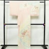 訪問着 美品 しつけ糸付き 正絹 古典柄 袷仕立て 身丈164cm 裄丈66.5cm 箔 フォーマル 菊 亀甲 扇面 着物 ピンク_画像2