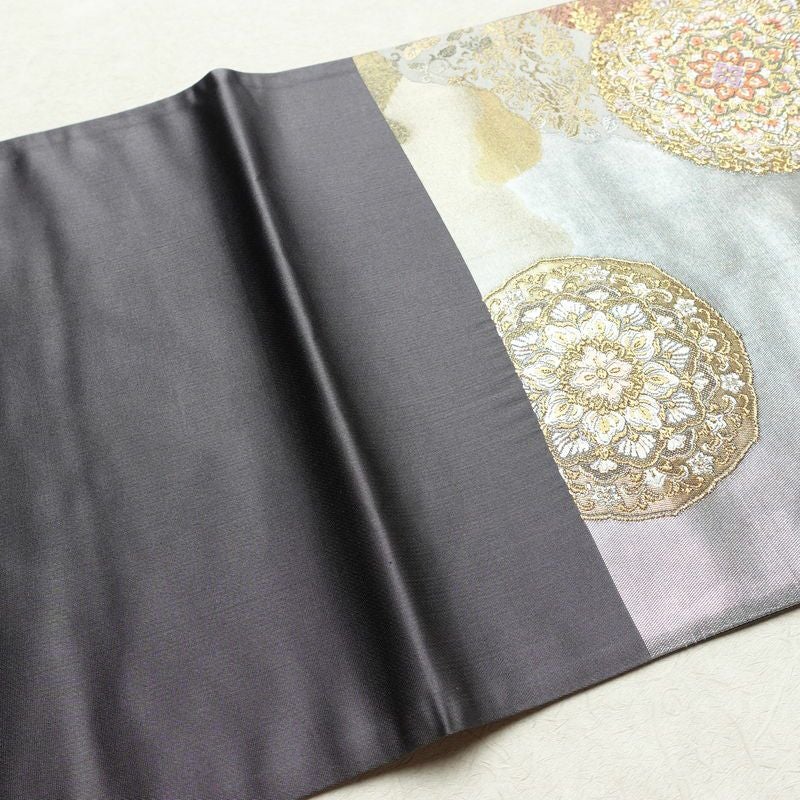 袋帯 六通柄 美品 フォーマル用 正絹 幾何学柄・抽象柄 箔 帯 多色使い_画像16