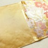 袋帯 六通柄 良品 フォーマル用 正絹 木の葉・植物柄 箔 金糸 帯 金・銀_画像16