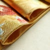 袋帯 六通柄 良品 フォーマル用 正絹 木の葉・植物柄 箔 金糸 帯 金・銀_画像21