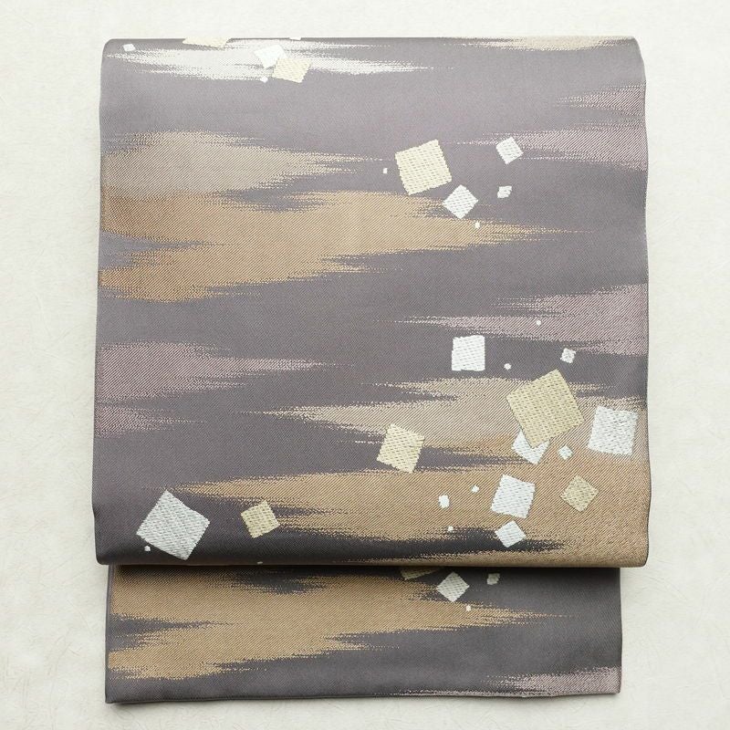 袋帯 草木染 六通柄 良品 フォーマル用 正絹 古典柄 紫・藤色_画像1