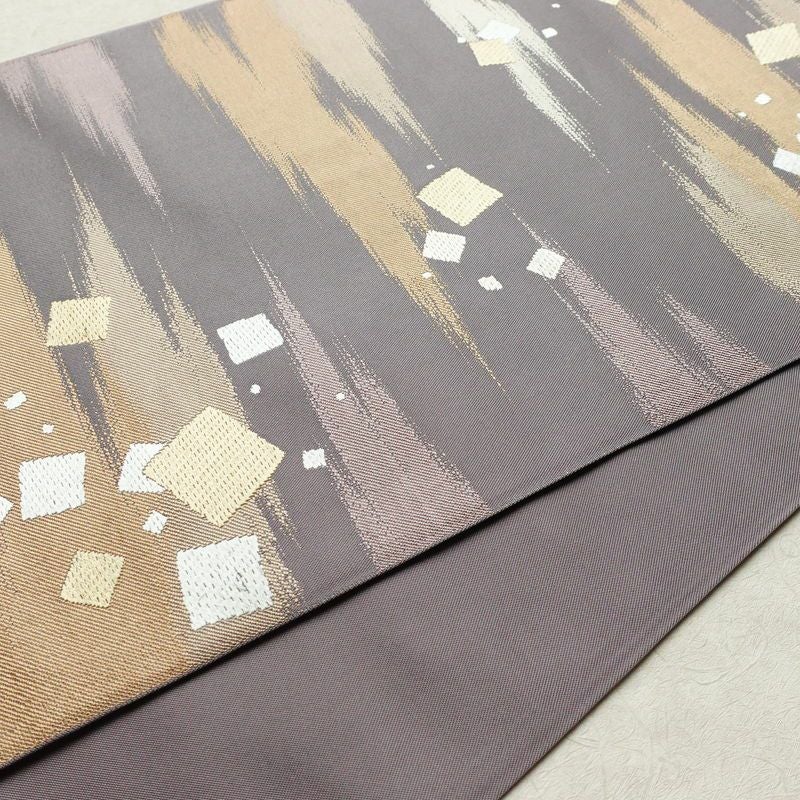 袋帯 草木染 六通柄 良品 フォーマル用 正絹 古典柄 紫・藤色_画像12