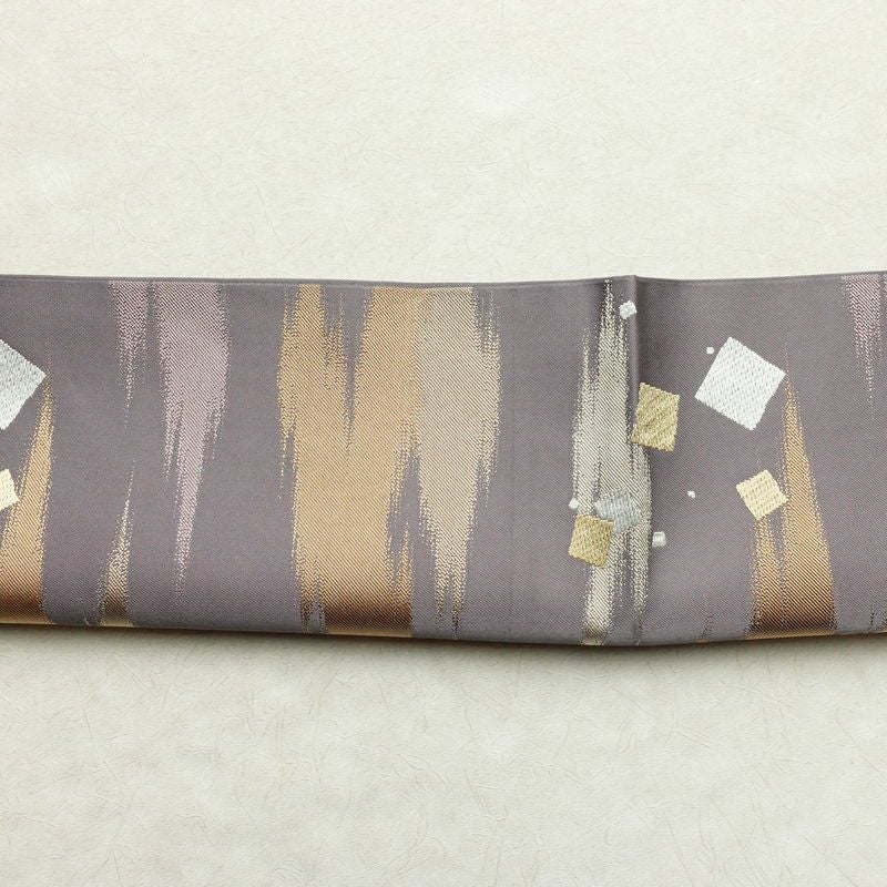 袋帯 草木染 六通柄 良品 フォーマル用 正絹 古典柄 紫・藤色_画像15