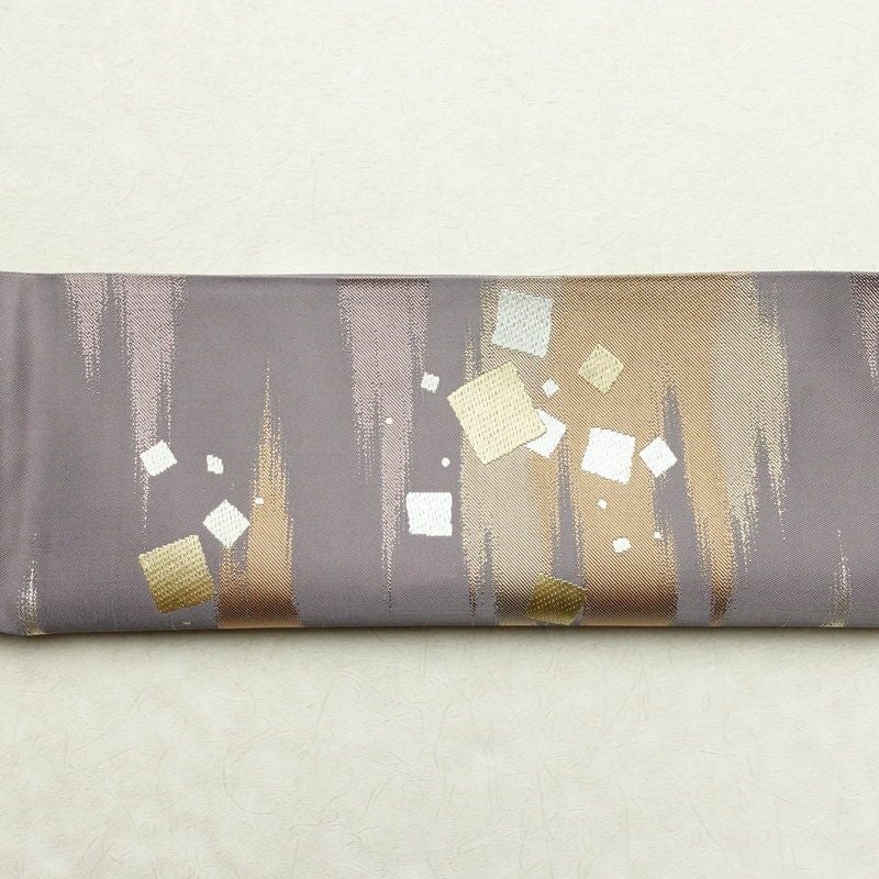 袋帯 草木染 六通柄 良品 フォーマル用 正絹 古典柄 紫・藤色_画像16