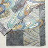 袋帯 六通柄 美品 フォーマル用 正絹 幾何学柄・抽象柄 金糸 銀糸 帯 グレー_画像13