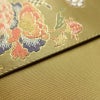 袋帯 六通柄 美品 フォーマル用 正絹 花柄 金糸 帯 油色 お洒落 黄・黄土色_画像12
