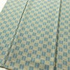 小紋 丹後ちりめん 良品 縮緬 総柄 正絹 チェック・格子柄 袷仕立て 身丈164cm 裄丈68cm 着物 緑・うぐいす色_画像4