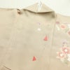 訪問着 しつけ糸付き 金駒刺繍 一つ紋付き 正絹 花柄 袷仕立て 身丈158cm 裄丈66.5cm 箔 金彩 フォーマル 着物 ベージュ_画像17