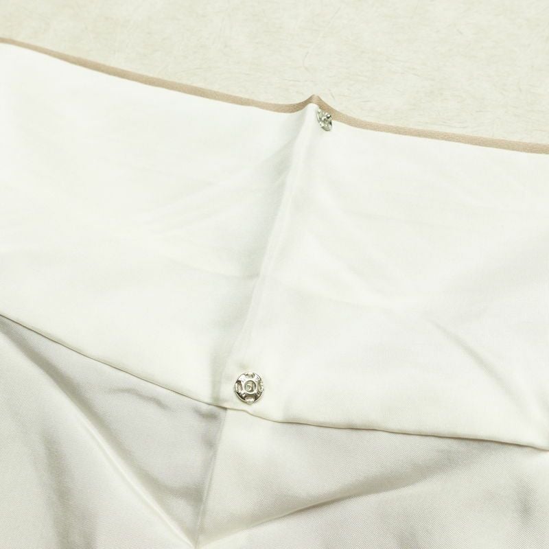 訪問着 しつけ糸付き 金駒刺繍 一つ紋付き 正絹 花柄 袷仕立て 身丈158cm 裄丈66.5cm 箔 金彩 フォーマル 着物 ベージュ_画像20