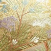 袋帯 服部織物 六通柄 フォーマル用 正絹 木の葉・植物柄 箔 金糸 帯 金・銀_画像3