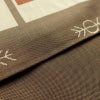 袋帯 六通柄 一般用 正絹 幾何学柄・抽象柄 帯 茶_画像13
