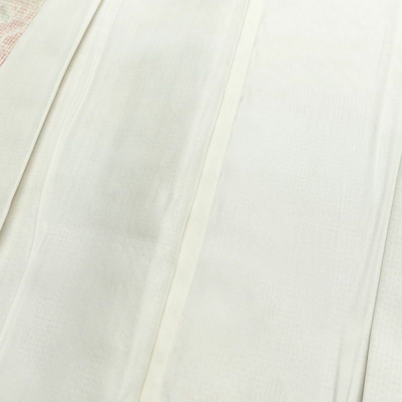 紬 しつけ糸付き 正絹 花柄 袷仕立て 身丈158.5cm 裄丈65.5cm 着物 多色使い_画像16