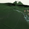 訪問着 良品 落款入り 手描き縮緬 一つ紋付き 正絹 花柄 袷仕立て 身丈160.5cm 裄丈67cm フォーマル 着物 緑・うぐいす色_画像16