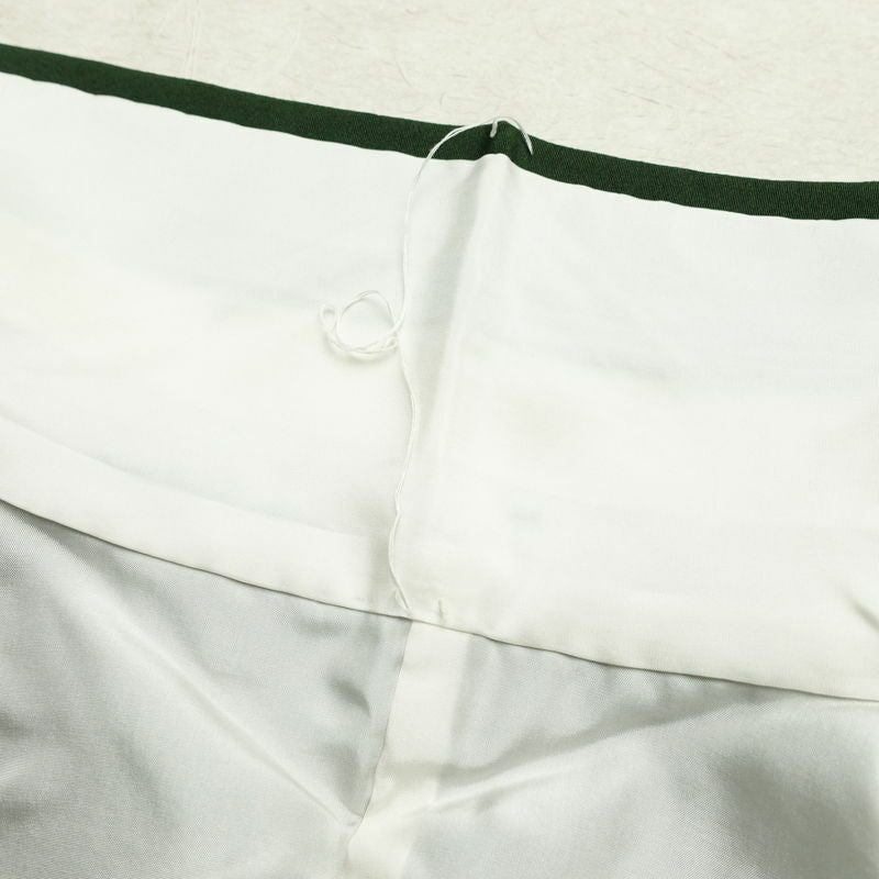 訪問着 良品 落款入り 手描き縮緬 一つ紋付き 正絹 花柄 袷仕立て 身丈160.5cm 裄丈67cm フォーマル 着物 緑・うぐいす色_画像19