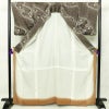 小紋 良品 絞り 総絞り 正絹 花柄 袷仕立て 身丈165cm 裄丈67.5cm 着物 流水 茶_画像3