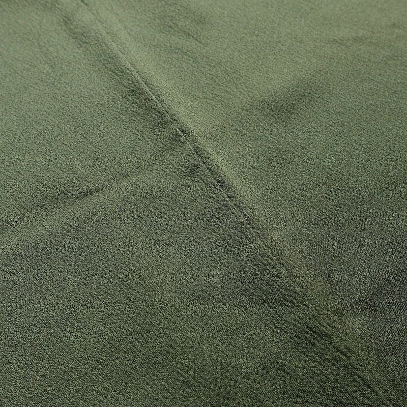 訪問着 正絹 古典柄 袷仕立て 身丈159cm 裄丈65cm 箔 金彩 フォーマル 着物 萩 菊 緑・うぐいす色_画像13