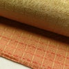 名古屋帯 全通柄 良品 正絹 チェック・格子柄 名古屋仕立て 帯 黄・黄土色_画像7