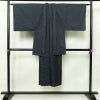 男性用 アンサンブル着物 良品 しつけ糸付き セット品 正絹 亀甲柄 袷仕立て 身丈138cm 裄丈67.5cm 青・紺_画像1