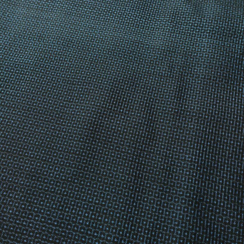 男性用 アンサンブル着物 良品 しつけ糸付き セット品 正絹 亀甲柄 袷仕立て 身丈138cm 裄丈67.5cm 青・紺_画像7