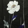 新品 浴衣 女性用 綿 平織 古典柄 浴衣 未使用品 花柄 黒 白_画像3