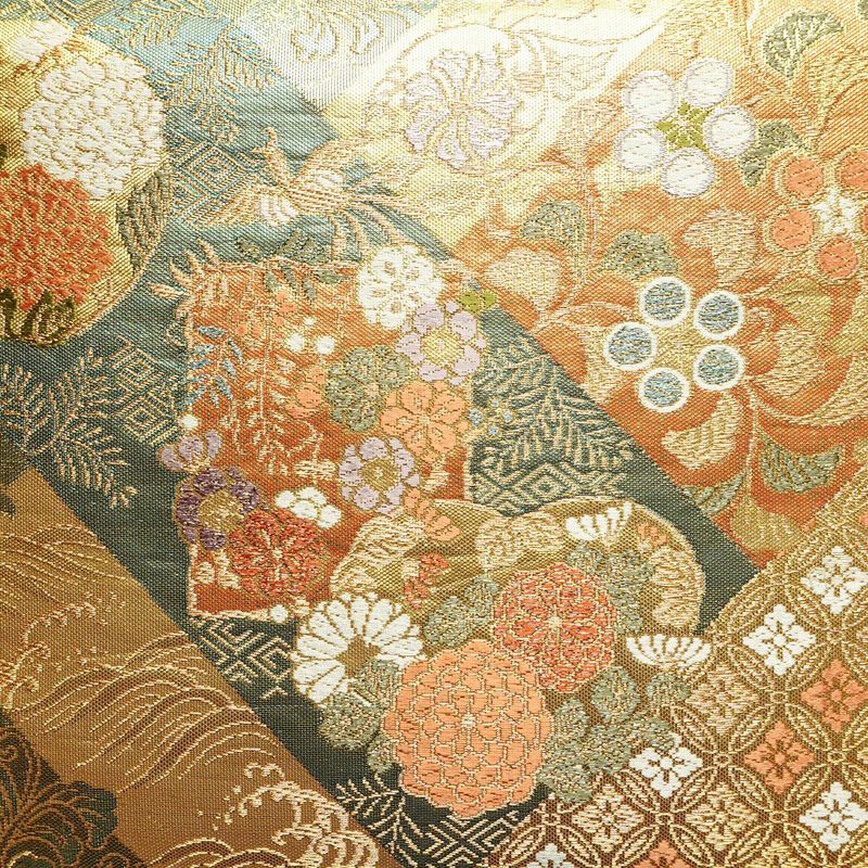 袋帯 六通柄 良品 フォーマル用 正絹 幾何学柄・抽象柄 箔 金糸 帯 金・銀_画像2