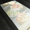 袋帯 六通柄 フォーマル用 正絹 古典柄 箔 金糸 帯 グレー_画像16