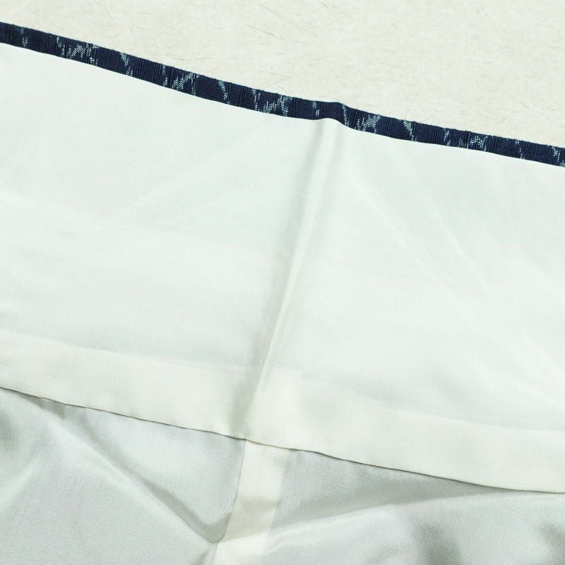 紬 良品 正絹 古典柄 袷仕立て 身丈155.5cm 裄丈63.5cm 着物 青海波 青・紺_画像18