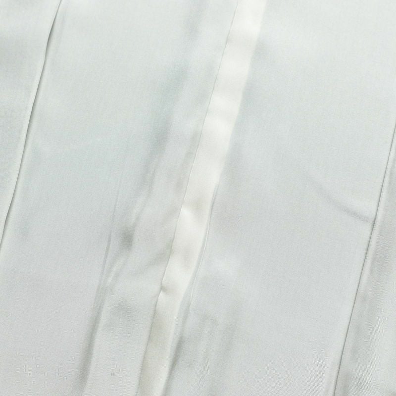 小紋 縮緬 正絹 チェック・格子柄 袷仕立て 身丈154cm 裄丈63cm 着物 緑・うぐいす色_画像18