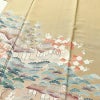 色留袖 作家物 落款入り 縮緬 一つ紋付き 正絹 風景柄 袷仕立て 身丈161.5cm 裄丈66.5cm 共八掛 フォーマル 着物 黄・黄土色_画像5