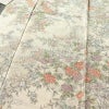 小紋 しつけ糸付き 縮緬 正絹 花柄 袷仕立て 身丈154.5cm 裄丈66cm 金彩 着物 ベージュ_画像5