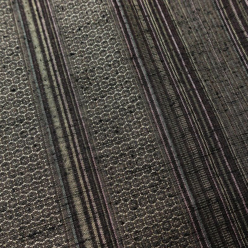 紬 良品 正絹 縞柄・線柄 袷仕立て 身丈166cm 裄丈66.5cm 茶_画像7