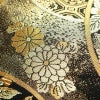 袋帯 六通柄 良品 フォーマル用 正絹 古典柄 箔 金糸 菊 波 帯 黒_画像6