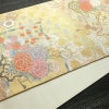袋帯 西陣織 本金箔 桃山花車競艶文 六通柄 証紙あり フォーマル用 正絹 箔 金糸 銀糸 帯 金・銀_画像8