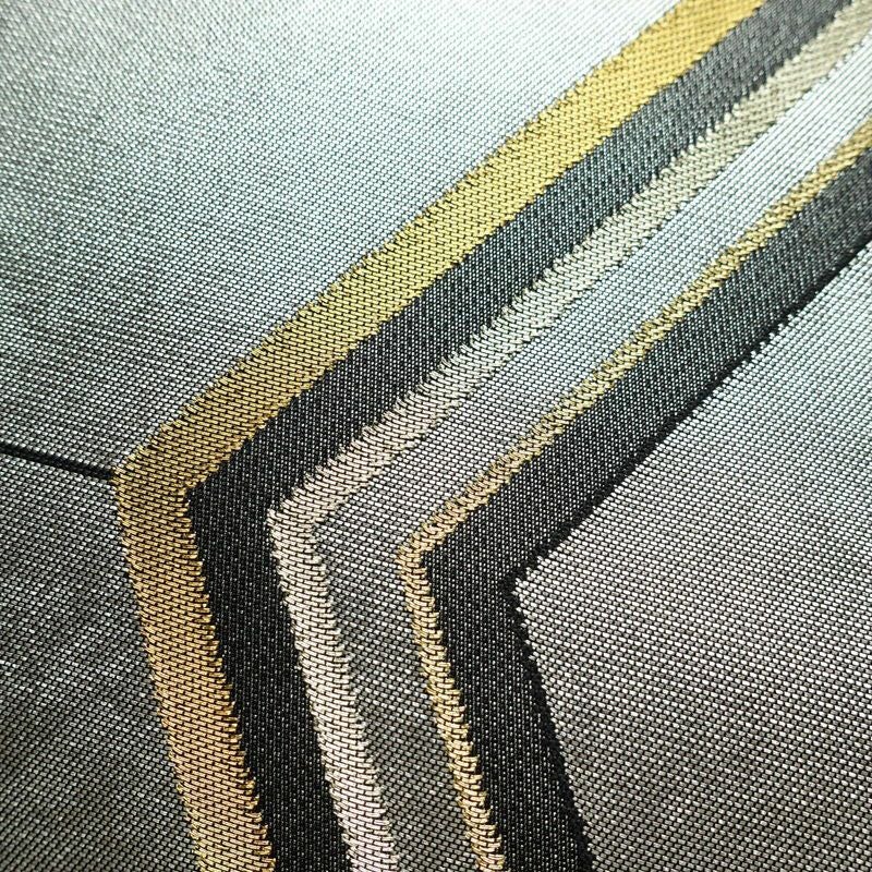 名古屋帯 六通柄 正絹 幾何学柄・抽象柄 名古屋仕立て 箔 金糸 帯 黒_画像3