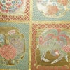 袋帯 本金箔 六通柄 良品 フォーマル用 正絹 幾何学柄・抽象柄 箔 金糸 帯 緑・うぐいす色_画像2