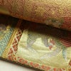 袋帯 本金箔 六通柄 良品 フォーマル用 正絹 幾何学柄・抽象柄 箔 金糸 帯 緑・うぐいす色_画像8