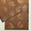 袋帯 六通柄 フォーマル用 正絹 木の葉・植物柄 金糸 帯 茶_画像13