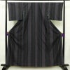 紬 良品 正絹 縞柄・線柄 袷仕立て 身丈162cm 裄丈67cm 着物 つむぎ 青・紺_画像1
