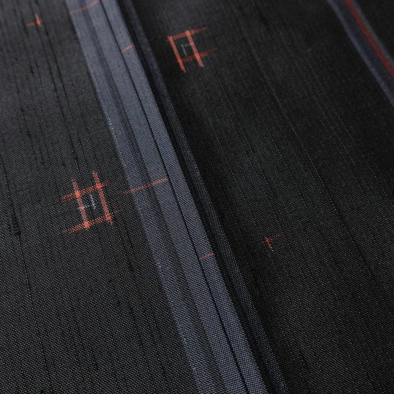 紬 良品 正絹 縞柄・線柄 袷仕立て 身丈162cm 裄丈67cm 着物 つむぎ 青・紺_画像10