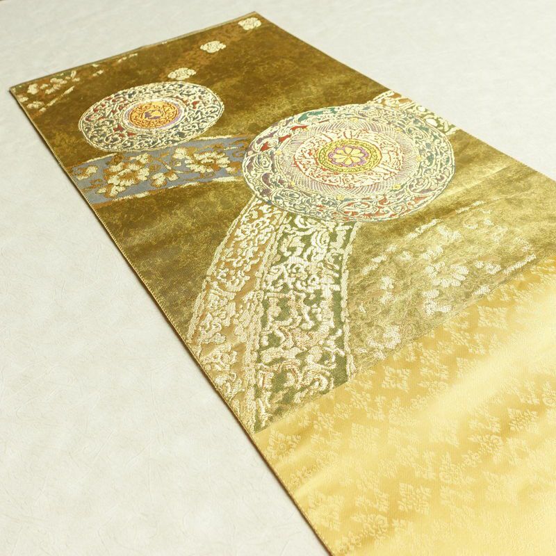 袋帯 六通柄 良品 フォーマル用 正絹 幾何学柄・抽象柄 箔 金糸 帯 金・銀_画像19